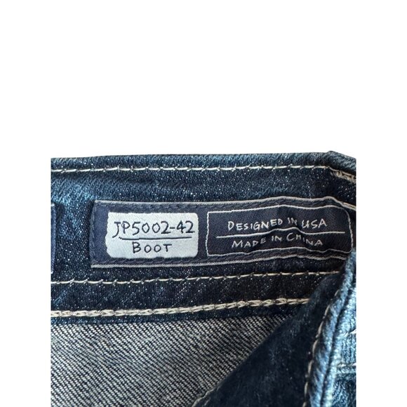 Vintage Y2K Miss Me Bootcut Jeans Womens Size 27 Dark Wash Embellished Sequin Po - Picture 4 of 10